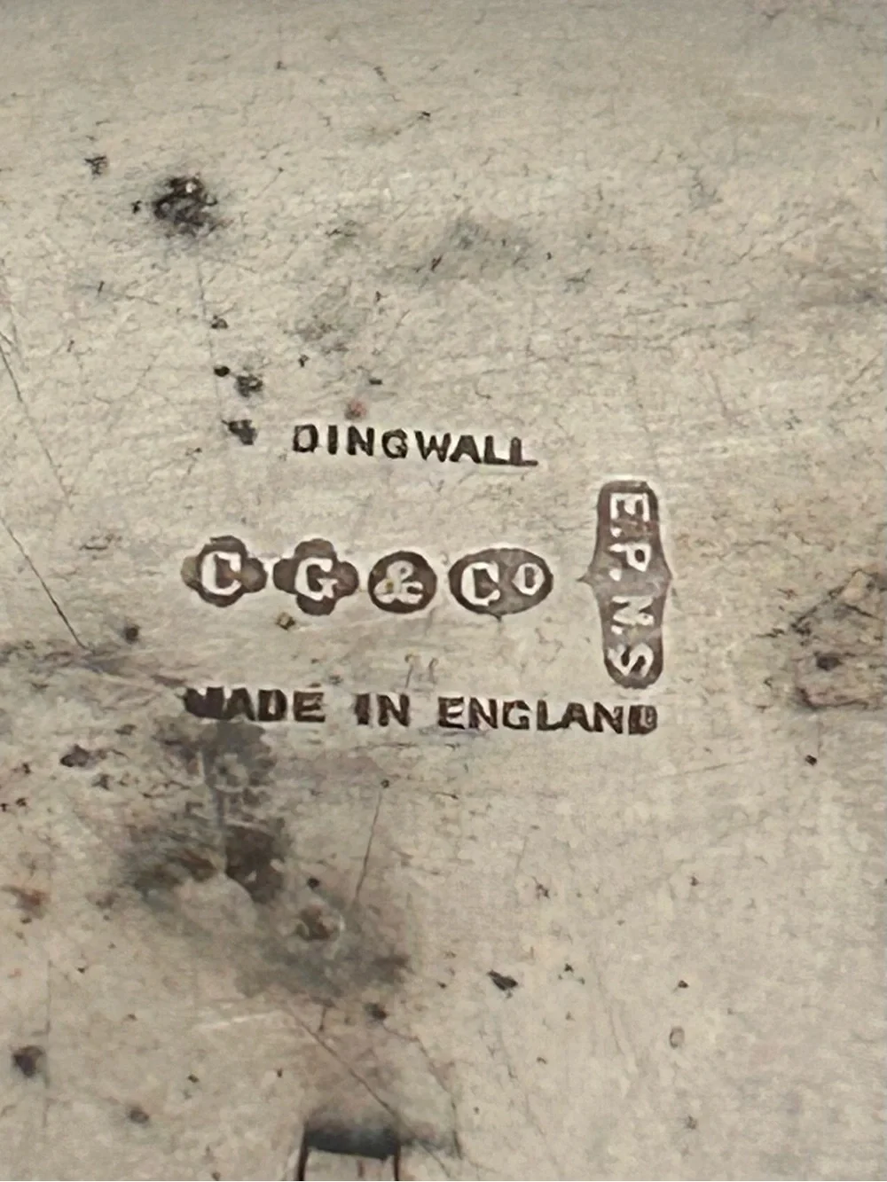 Antique English Silver-Plated Entrée Dish & Cover Dingwall Pattern by C G & Co